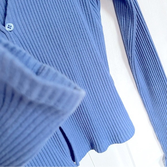 H&M Baby Blue Button Up‎ Ribbed Knit Cardigan - Picture 2 of 4